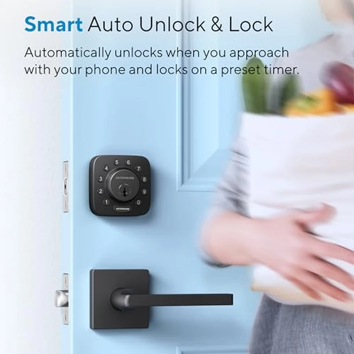 ULTRALOQ U-Bolt Smart Lock, 5-in-1 Keyless Entry Door Lock with App Control, Keypad Deadbolt, Auto Unlock, Auto Lock, Smart Door Lock, Smart Locks for Front Door, ANSI Grade 1, Black by ULTRALOQ - Image 4