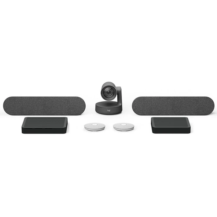 Logitech 960-001398 Rally Plus Conference Camera System with Dual-Speakers and White Mic Pods Set - Black by Logitech - Refurbished - Excellent condition - US$4437.71