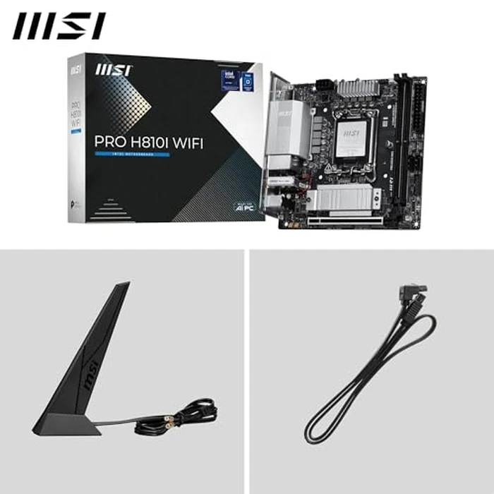MSI PRO H810I WiFi Motherboard, ITX - Supports Intel Core Ultra Processors (Series 2), LGA 1851 - DDR5 Memory Boost (6400 MT/s MAX), PCIe 5.0 x16, M.2 Gen4, 2.5G LAN by MSI - Image 7