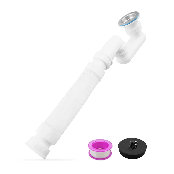 Nahntaipy Bathtub Shower Drain Pipe, Low Profile 1-1/2" P Trap Fit for Freestanding Bathtubs and RV Bathtubs by Nahntaipy - Used - Like New condition - US$15.04