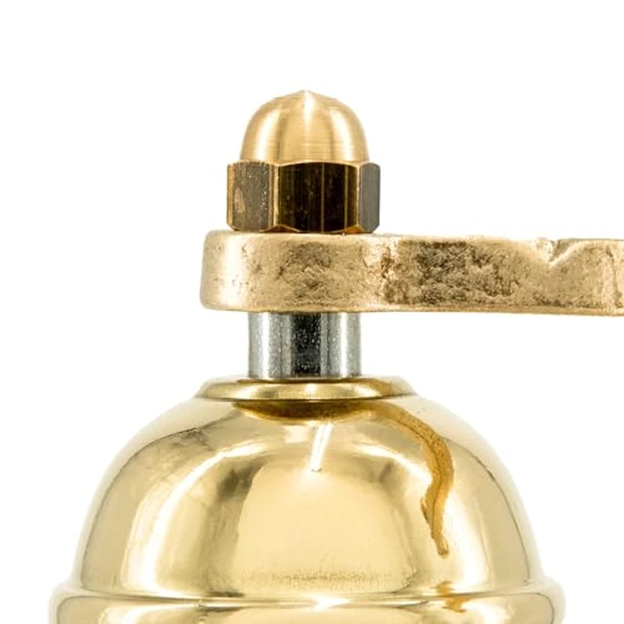 Alexander Home The Original Greek Salt Mill 8 Inch Tall | European Salt Mill Grinder with Crank Handle | Manual Salt Grinder | Salt Refillable - Brass by Alexander Home - Image 5