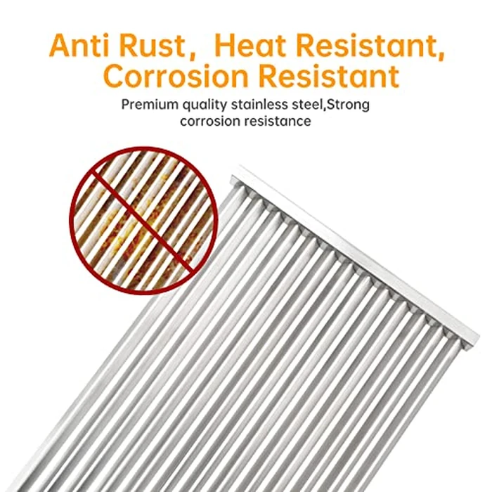 17.5 Inch Stainless Steel Cooking Grid Grates for Weber Spirit 300 II Series Spirit E/S 310 320 330 SP-320 700 Genesis 1000-3500 Genesis Gold Silver Platinum B/C Gas Grill Model，2 Pack Replace Part by NEURARC - Image 3