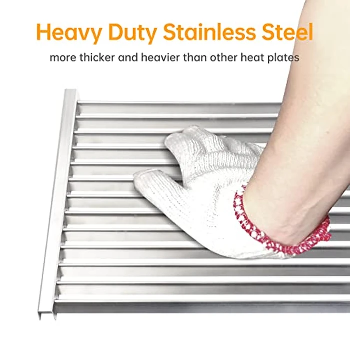 17.5 Inch Stainless Steel Cooking Grid Grates for Weber Spirit 300 II Series Spirit E/S 310 320 330 SP-320 700 Genesis 1000-3500 Genesis Gold Silver Platinum B/C Gas Grill Model，2 Pack Replace Part by NEURARC - Image 4