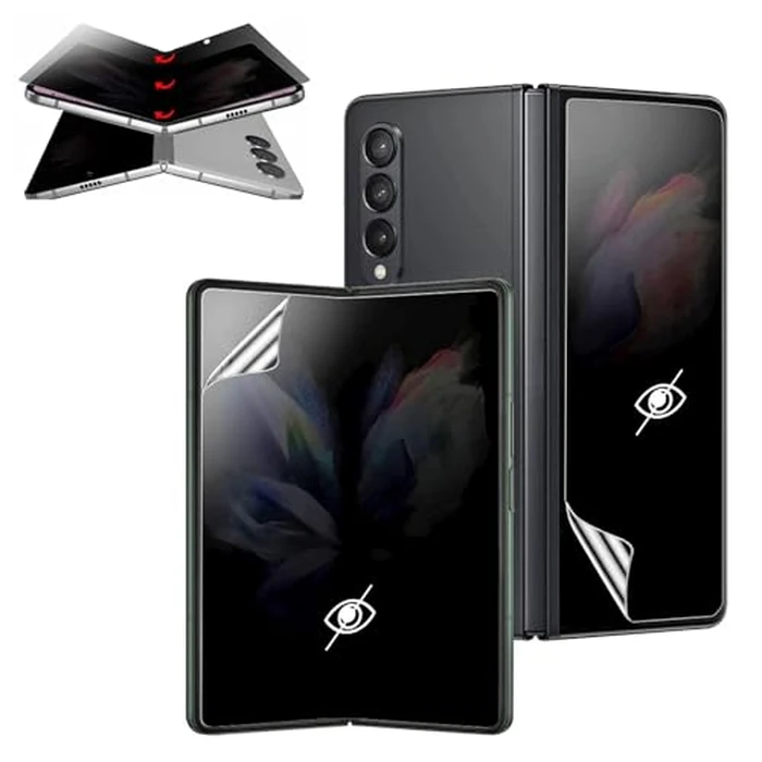 Cyxunand for Samsung Galaxy Z Fold 5 Privacy Screen Protector Film,Anti-Peeping Nano Soft Film,Outer+Inner Screen Anti-Spy Protective (A) by Cyxunand - Used - Like New condition - US$10.77