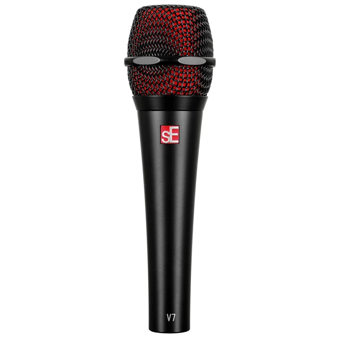 SE ELECTRONICS V7 Dynamic Microphone for Singing, Speech & Studio Recording - XLR Handheld Professional Microphone with Supercardioid Aluminum Voice Coil for Huge Gain Before Feedback - Black by SE ELECTRONICS - Image 1