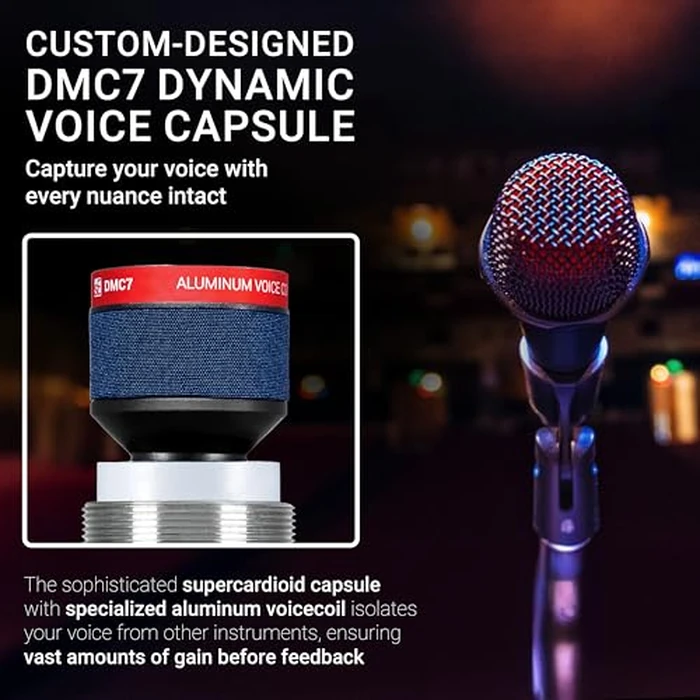 SE ELECTRONICS V7 Dynamic Microphone for Singing, Speech & Studio Recording - XLR Handheld Professional Microphone with Supercardioid Aluminum Voice Coil for Huge Gain Before Feedback - Black by SE ELECTRONICS - Image 6