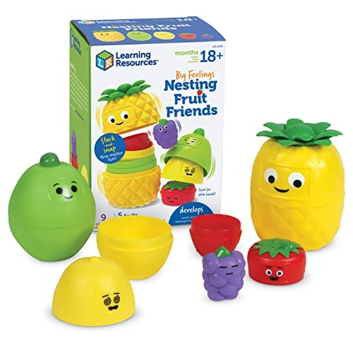 Learning Resources Big Feelings Nesting Fruit Friends - Fine Motor Toys, Social Emotional Skills Regulation Tools for Kids, Gifts for Boys and Girls, Classroom Must Haves, Occupational Games by Learning Resources - Used - Like New condition - US$13.34