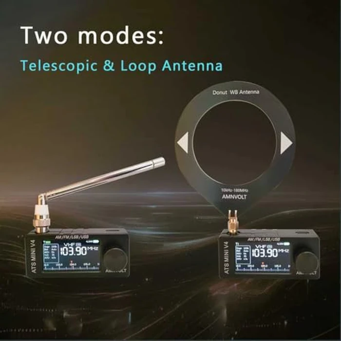 Upgraded ATS MINI V4B Radios with Exquisite Metal Shell, SI4732 Pocket Shortwave Radio, Portable AM/FM/LSB/USB Full Band Receiver, with Built-in Headphone Amplifier, Speaker and Hi-Z by SZSEVSIOT - Image 3