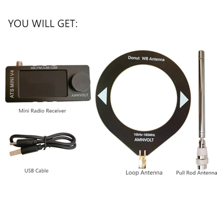 Upgraded ATS MINI V4B Radios with Exquisite Metal Shell, SI4732 Pocket Shortwave Radio, Portable AM/FM/LSB/USB Full Band Receiver, with Built-in Headphone Amplifier, Speaker and Hi-Z by SZSEVSIOT - Image 6