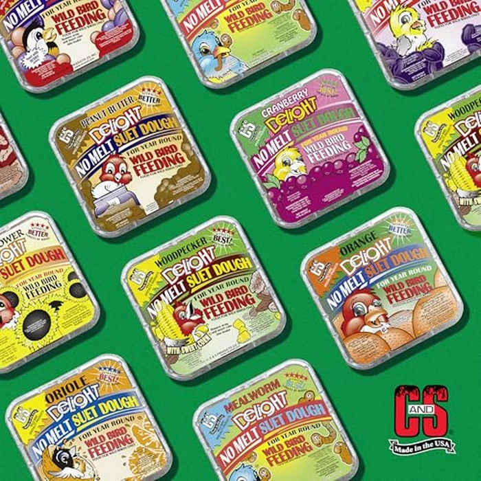 C&S Orange Delight No Melt Suet Dough, Suet Cakes for Wild Birds Including Robins, Blue Jays, Bluebirds, Tanagers, Thrushes and More, 8 Pack by C&S - Image 7