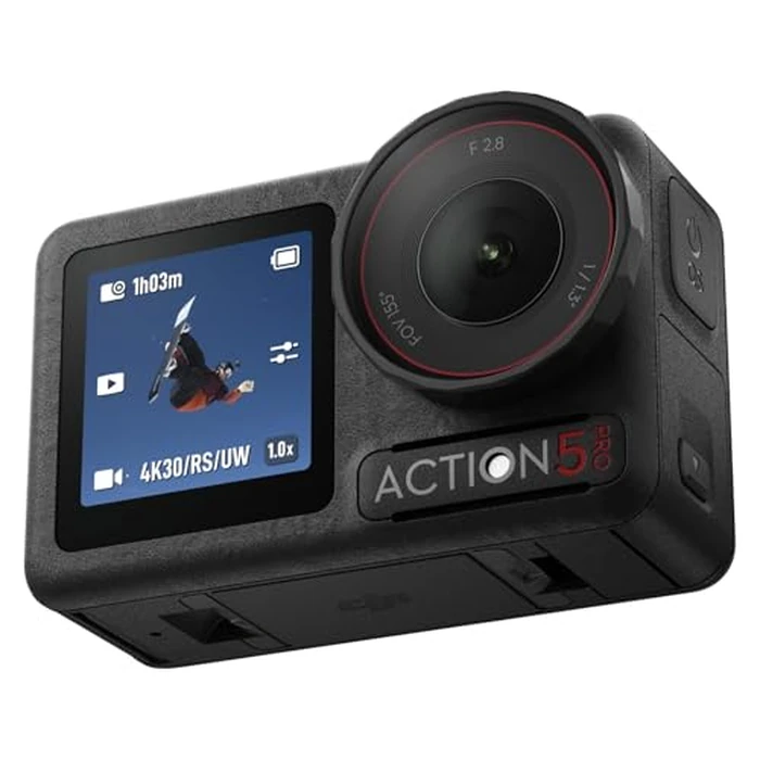 DJI Osmo Action 5 Pro Essential Combo, Waterproof Action Camera with 1/1.3" Sensor, 4K/120fps Video, Subject Tracking, Stabilization, Dual OLED Touchscreens, Action Camera 4K Ideal for Sports, Vlog by DJI - Used - Like New condition