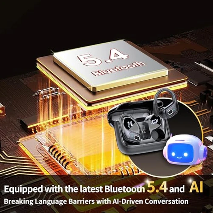 AI Language Translation Earbuds Real Time, 75H Bluetooth 5.4 Translator Earbuds with 164 Languages/7 Translation Modes, 3-in-1 Translator Headphones with ENC Mics & APP for Travel/Study/Business by STECEi - Image 5
