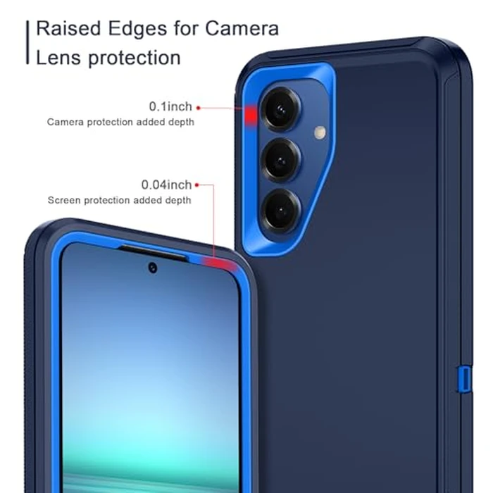 I-HONVA for Samsung Galaxy S25 Plus Case Shockproof Dust/Drop Proof 3-Layer Full Body Protection [Without Screen Protector] Rugged Heavy Duty Cover Case for Galaxy S25 Plus,Navy Blue by I-HONVA - Image 2
