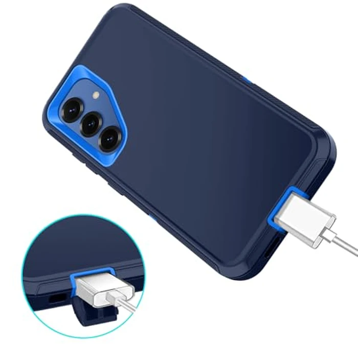 I-HONVA for Samsung Galaxy S25 Plus Case Shockproof Dust/Drop Proof 3-Layer Full Body Protection [Without Screen Protector] Rugged Heavy Duty Cover Case for Galaxy S25 Plus,Navy Blue by I-HONVA - Image 4