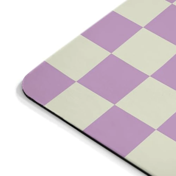 Mousepad Plaid Pattern Lavender and Cream Mouse Pad Pastel Style Soft Mat Cute Decoration for Desk Office Home Accessory Modern Stylish Mousepad by Teegarb Letter Blanket - Image 3