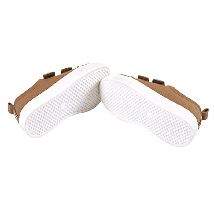 Gerber Sneakers Crib Shoes Newborn Infant Toddler Neutral Boy Girl, Washed Rust Twill, 12 by Gerber - Image 3