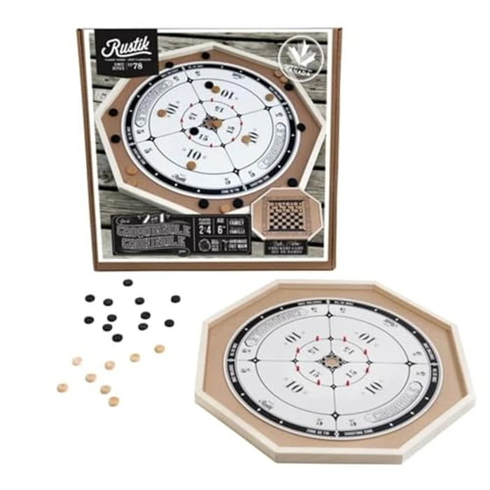 Rustik Crokinole De Luxe 2 Games in 1 Board, Multicolor by Rustik - Image 5