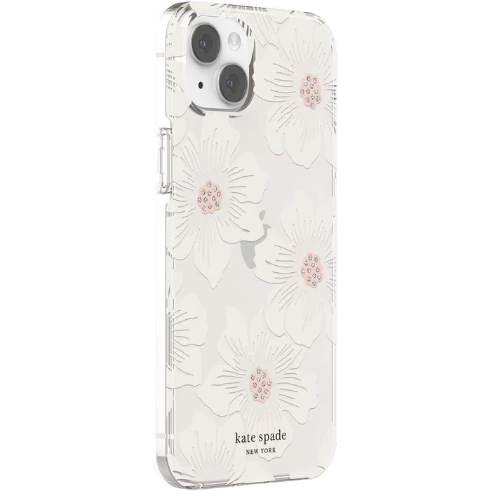 Kate Spade New York Protective Hardshell Phone Case for iPhone 14 Plus - Hollyhock Floral by Kate Spade - Image 3