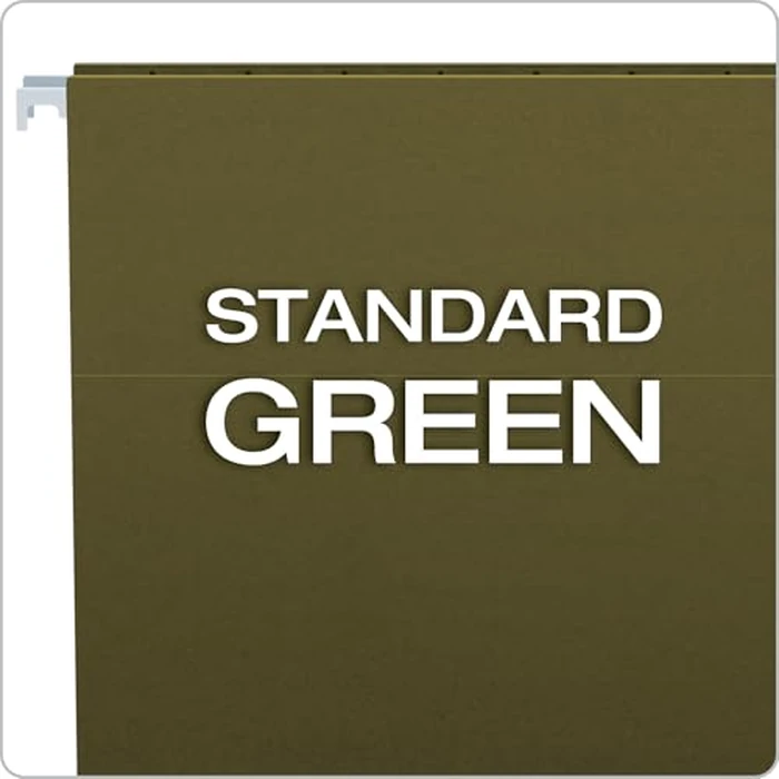 Pendaflex Hanging File Folders, Legal Size, Standard Green, 25/Box, Smooth Glide Rods, Recycled Paper, Light Interior, Durable Organization for Office or Home Filing Systems by Pendaflex - Image 2