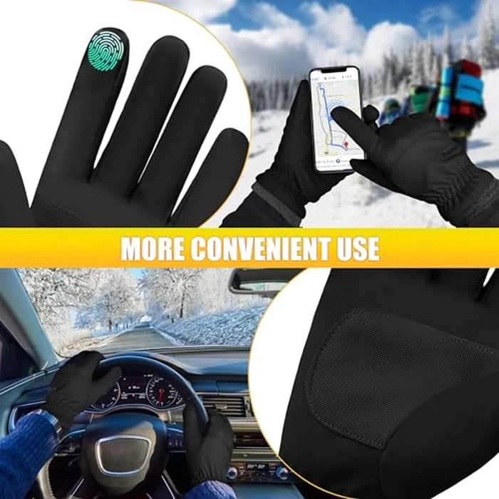 ihuan Winter Waterproof Ski Gloves Men Women, Snow Warm Cycling Cold Weather, Driving Biking Running by ihuan - Image 5