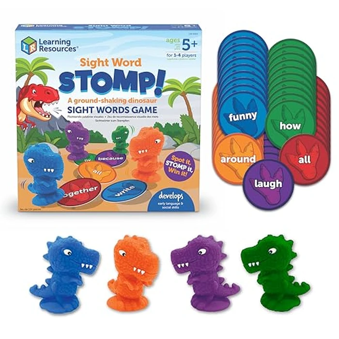 Learning Resources Sight Word Stomp! - Alphabet Toys, Phonics Flash Cards, Classroom Board Games, ABC Homeschool, Reading Manipulatives, Gifts for Boys and Girls, Visual Vocabulary by Learning Resources - Used - Like New condition - US$14.55