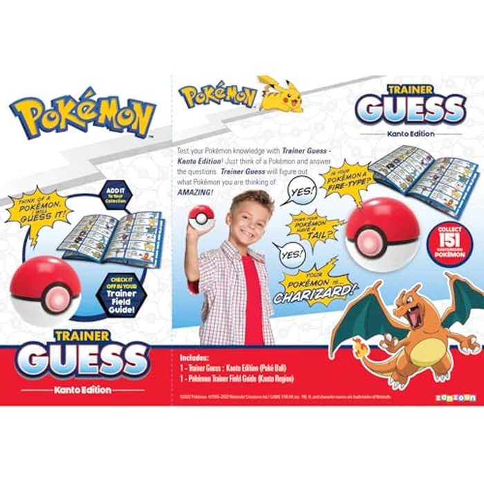 Pokemon Trainer Guess - Kanto - Electronic Guessing Game, Collect 151 Regional Pokemon, Field Guide, Talk to Your Light & Sound Poke Ball, Kids 6+ Brown Box Packaging by Pokémon - Image 2