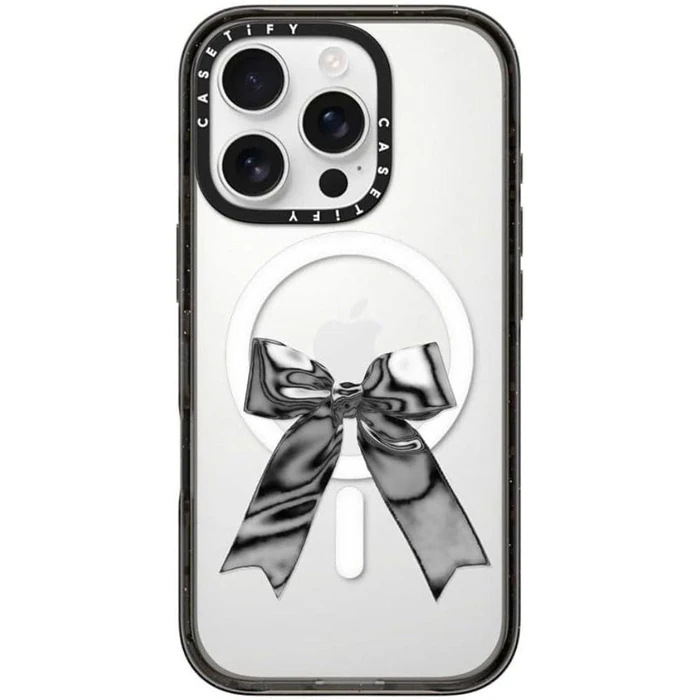 CASETiFY Impact Clear Phone Case with MagSafe for iPhone 16 Pro - Metallic Ribbon - Premium by CASETiFY - Refurbished - Premium condition - US$22.00