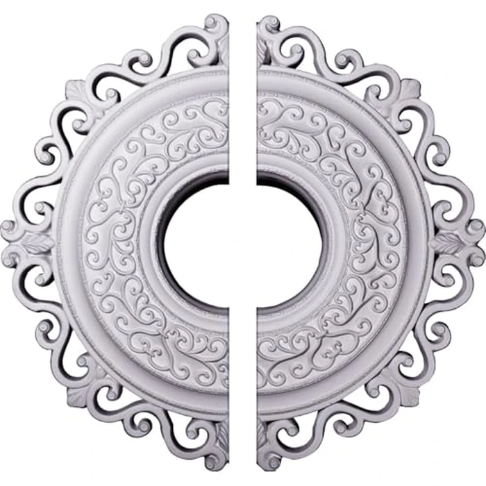 Ekena Millwork CM22OR2 22"OD x 6 1/4"ID x 1 3/4"P Orrington Ceiling Medallion, Fits Canopies up to 6-1/4", 2 Piece by Ekena Millwork - Image 1