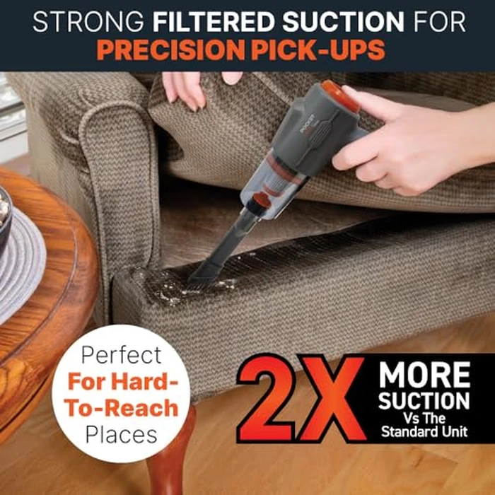 Pocket Vac PRO Handheld Vacuum and Docking Station, Compact Wireless Vacuum Cleaner, Lightweight Powerful for Home Kitchen Car Corner Upholstery Pet Hair Dust Crumbs Cleaning by Pocket Vac - Image 4