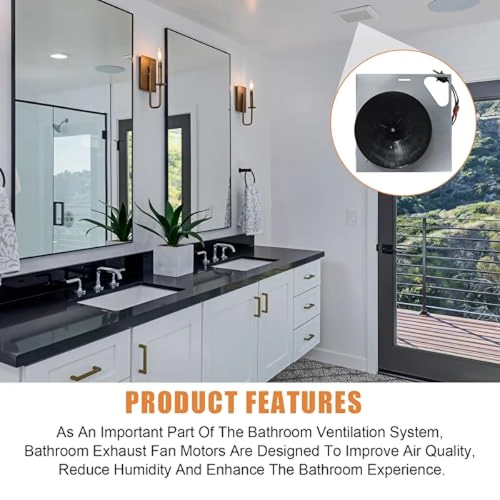seork Upgrade 80 CFM 678-G 679-E Bath Fans Motor Replacement 8" x 8-1/4" Fits for Broan NuTone 683-C, 676-D, 685, 684-D, FHD50C, DX70L, HD80L Motor Assembly S97015162 by seork - Image 3