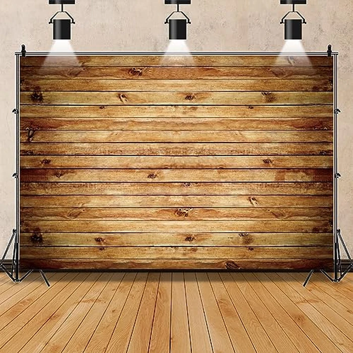 10x8ft Wood Backdrop Rustic Wooden Wall Brown Vintage Large Photo Background Baby Shower Birthday Party Wedding Fall Thanksgiving Christmas Cake Table Decoration Banner Backdrops Photo Booth Prop by Pnylzzyxh - Used - Very Good condition - CA$27.40