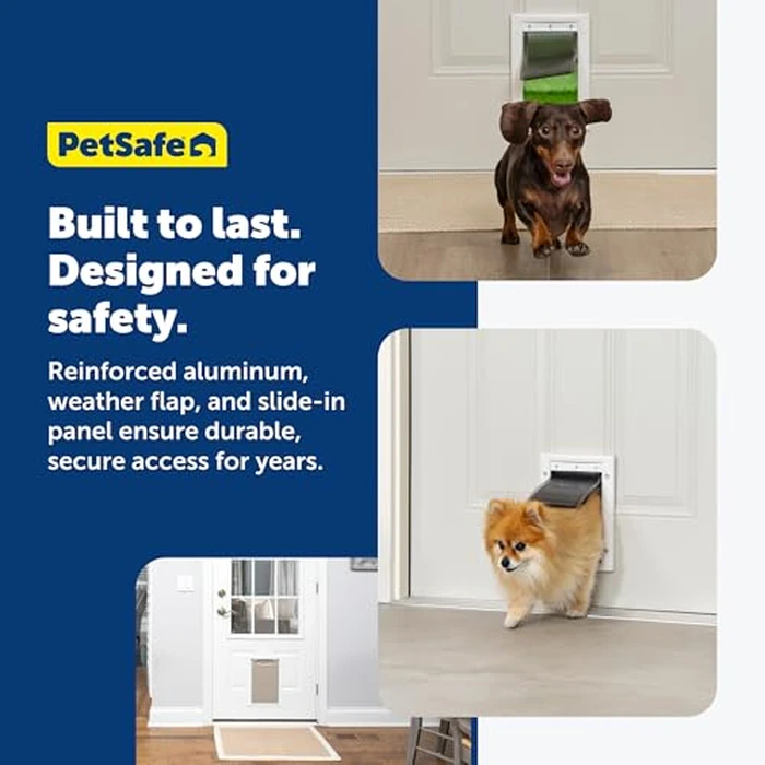 PetSafe Plastic Pet Door - Easy Install for Wood, PVC Metal & Paneled Doors - Rust-Free Plastic Frame - Flap Dimensions 5 1/4" W x 8 1/8" H - for Small Pets Weighing Up to 15 Lb by PetSafe - Image 5