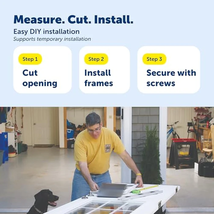 PetSafe Plastic Pet Door - Easy Install for Wood, PVC Metal & Paneled Doors - Rust-Free Plastic Frame - Flap Dimensions 5 1/4" W x 8 1/8" H - for Small Pets Weighing Up to 15 Lb by PetSafe - Image 6