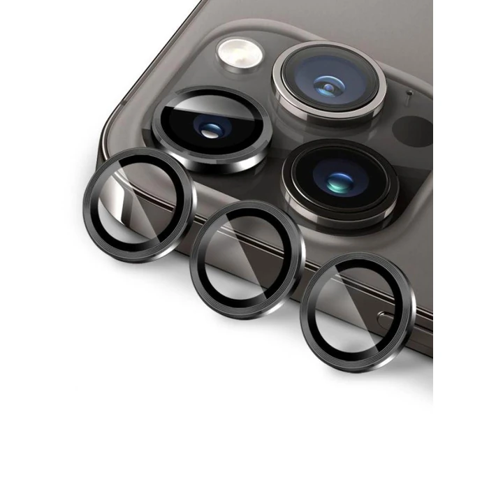 Gadget Guard Glass Camera Lens Protector for iPhone 15 Pro Max - Black - Brand New by Gadget Guard - Image 1
