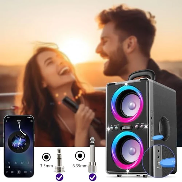 AI Vocal Remover, Portable Bluetooth Real-Time Vocal Removal Device with APP Control Voice Elimination for Karaoke Machine Music Practice, Home Speaker Accessories with 6.35mm/3.5mm Audio Jack Adapter by Enituo - Image 4