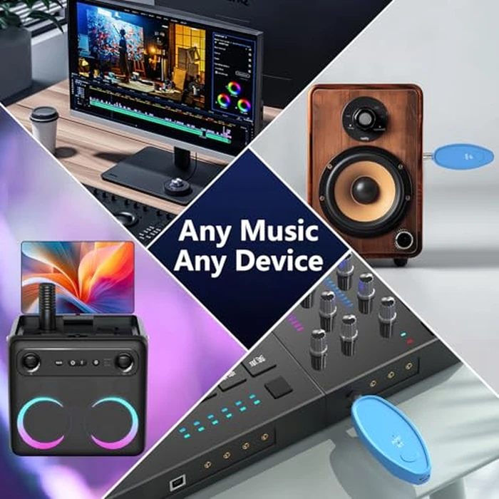 AI Vocal Remover, Portable Bluetooth Real-Time Vocal Removal Device with APP Control Voice Elimination for Karaoke Machine Music Practice, Home Speaker Accessories with 6.35mm/3.5mm Audio Jack Adapter by Enituo - Image 7