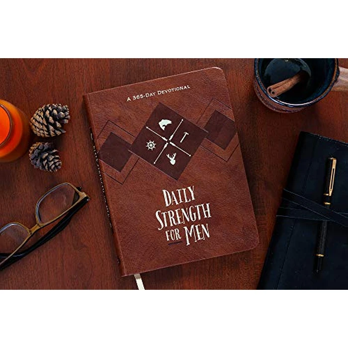 Daily Strength for Men: A 365-Day Devotional (Faux Leather) - Inspirational Words of Wisdom for Men Who Seek to Draw Strength from God’s Word, Great Gift for Men, Father’s Day, Birthdays, and More by Broadstreet Publishing - Image 1