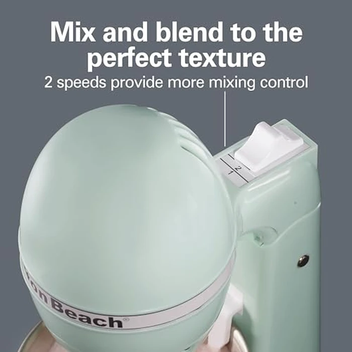 Hamilton Beach DrinkMaster Electric Drink Mixer, Retro Milkshake Maker & Milk Frother, 2 Speeds, Extra-Large 28 oz. Stainless Steel Cup, Mint by Hamilton Beach - Image 5