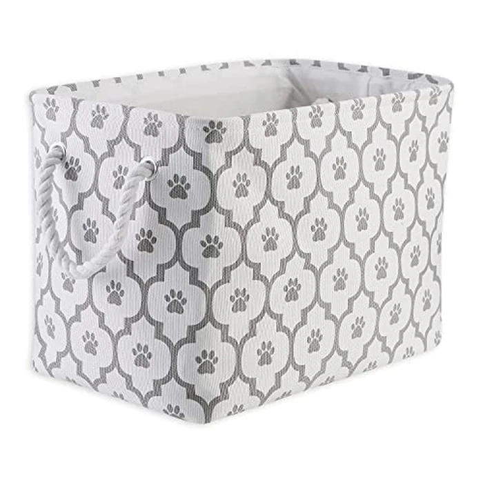 Bone Dry Pet Storage Collection Lattice Paw Print, Medium Rectangle, White/Gray by Bone Dry - Used - Very Good condition - US$9.32