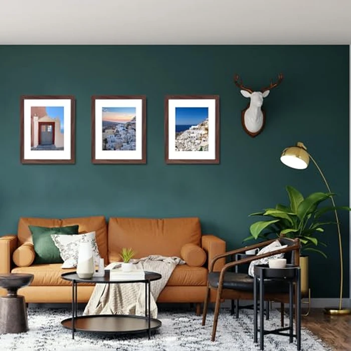Scholartree Brown 11x14 Picture Frames Set of 5, Display 11x14 without Mat or 8x10 with Mat，Wall Gallery Photo Frames by Scholartree - Image 2