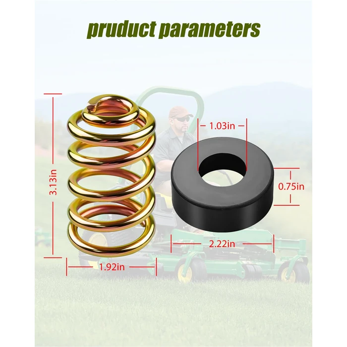 Compression Seat Spring Replace 283516 & 422127-4 Cap Compatible with Gra-sshopper, Joh-n Deere Mower Seat Part, 4PCS by QNHEAY - Image 2