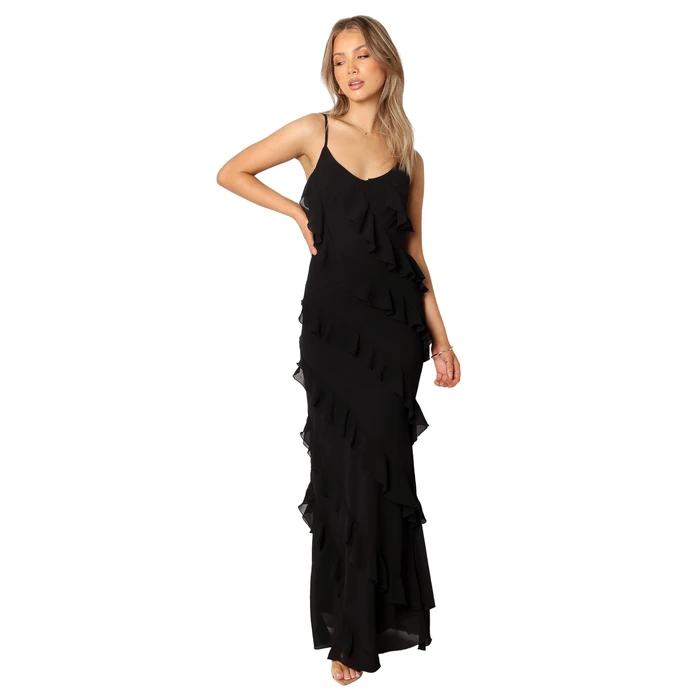 Petal & Pup Ciao Ruffles Maxi Dress - Black L by Petal & Pup - Used - Like New condition - US$61.92