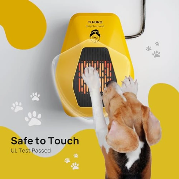 TURBRO Neighborhood DH800A Dog House Heater 800W, Wall Mount, 10ft Anti Bite Cord, Waterproof Control, Overheat Protection, Electric Warmer for Hound Kennel Cat Cage Chicken Coop, UL Test Passed by TURBRO - Image 5