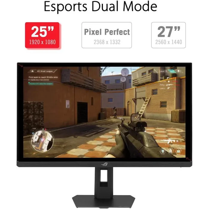 ASUS ROG STRIX 27" QHD 2K 1440P 360Hz DUAL MODE to 25" Full HD IPS AMD FreeSync Premium & G-Sync Pulsar Technology HDR400 with Height Adjustable, by ASUS - Image 9