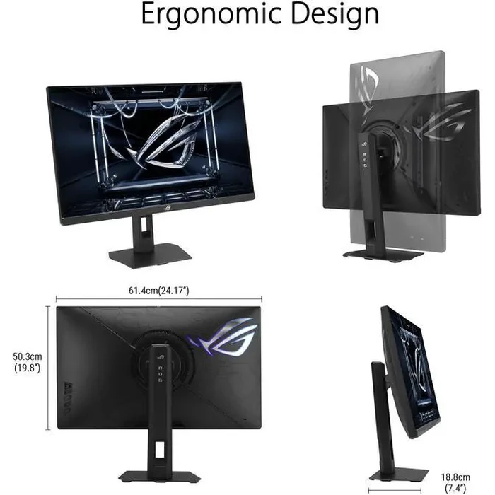 ASUS ROG STRIX 27" QHD 2K 1440P 360Hz DUAL MODE to 25" Full HD IPS AMD FreeSync Premium & G-Sync Pulsar Technology HDR400 with Height Adjustable, by ASUS - Image 10