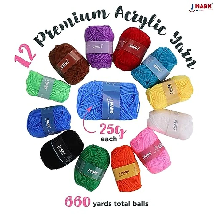 J MARK Acrylic Crochet Kit for Beginners - Premium Crochet Starter Kit for Adults Bundle by J MARK - Image 3