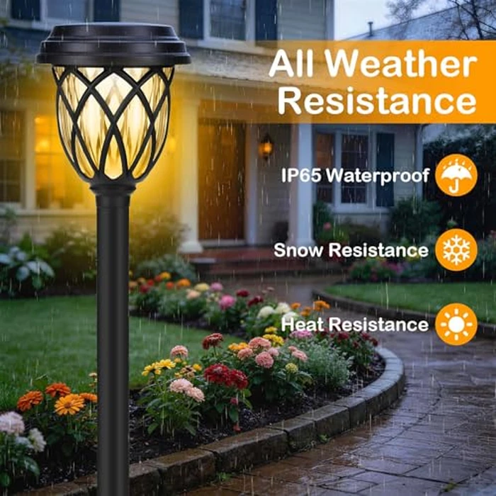 ruhotili Solar Lights Outdoor 12 Pack Solar Garden Lights Waterproof IP65 Solar Landscape Lights Solar Pathway Lights for Patio, Yard, Driveway Decoration (Warm White by ruhotili - Image 4