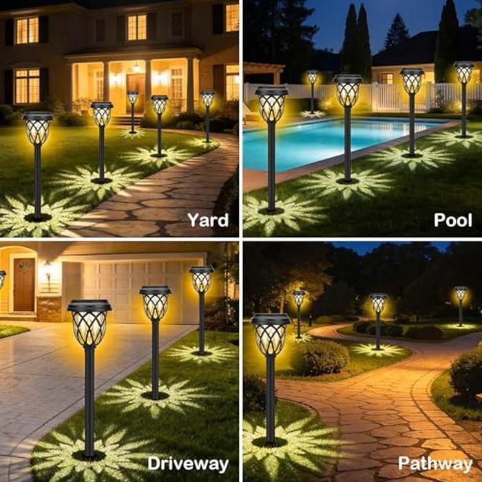 ruhotili Solar Lights Outdoor 12 Pack Solar Garden Lights Waterproof IP65 Solar Landscape Lights Solar Pathway Lights for Patio, Yard, Driveway Decoration (Warm White by ruhotili - Image 6