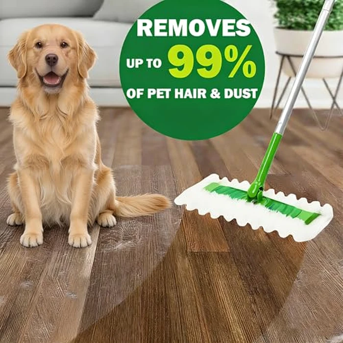 SoliFairy Heavy Duty Dry Sweeping Cloth Refills for Swiffer Sweeper Mop, Sweeper Pet Dry Pad Refills to Clean Dust, Pet Hair, Dirt, Floor Duster Mop Pads, 100 Count by SoliFairy - Image 2