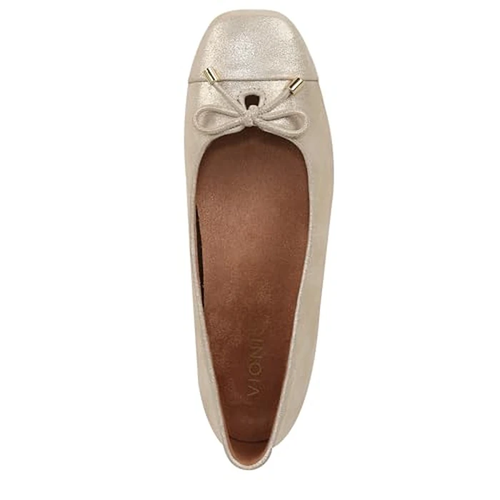 Vionic Women's Klara Ballet Flat, Gold Metallic Leather, 9.5 by Vionic - Image 7